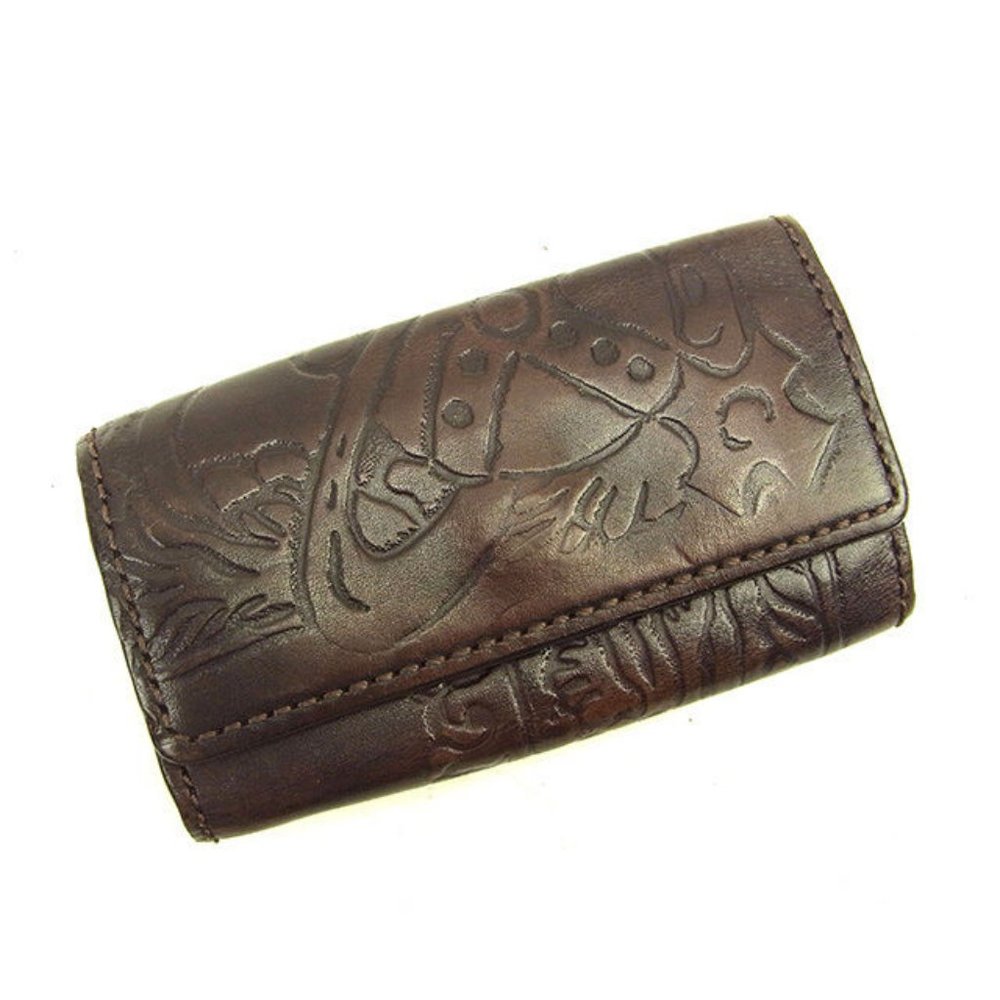 AUTHENTIC Vivienne Westwood Key holder Orb Brown Silver Woman